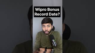 Wipro Stock Bonus Record Date🔥 Latest Bonus News ipo shortsfeed bonus [upl. by Fred]