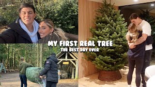 Getting my first REAL Christmas Tree with my Boyfriend 😁 [upl. by Oniluap]