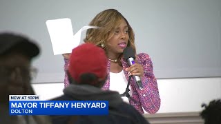 Dolton Mayor Tiffany Henyard booed out of board meeting after making late appearance [upl. by Notsgnik219]