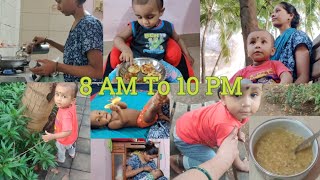 12 Month Baby Morning To Night Routine With Baby Food Recipes Sleeping time Malishand Activities [upl. by Mandell508]