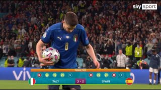 Il Rigore di Jorginho ⚽ Italia Vs Spagna ⚽ Caressa e Bergomi  Euro 2020 [upl. by Dnamron]