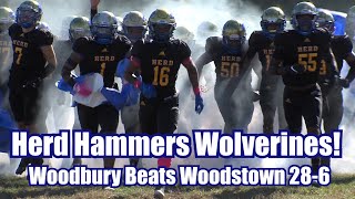 Woodbury 28 Woodstown 6  Week 6 Football  Solomon  Reagan 2 TDs each [upl. by Lemieux748]