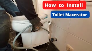 A plumber shows how to properly install a standing toilet macerator diyplumbing plumbingproblems [upl. by Ellehctim953]