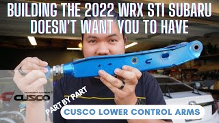 2022 Subaru VB WRX Cusco rear control arms installreview [upl. by Thorvald785]