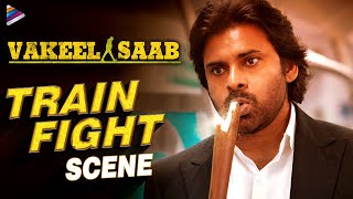 Vakeel Saab Movie Train Fight Scene  Pawan Kalyan  Shruti Haasan  Nivetha Thomas  Thaman S [upl. by Artapoelc]