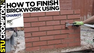 how to finish brickwork using a chariot bricklaying tutorial [upl. by Amsa]