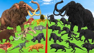 Prehistoric Animals VS Shadow Itself Size Mammoth Elephant Dinosaur Animal Revolt Battle Simulator [upl. by Murrah622]