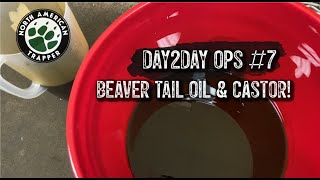 RENDERED Beaver TAIL OIL amp Grinding Castor  RUNNING NORTH AMERICAN TRAPPER 7 [upl. by Annalee]