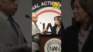 Kamala Harris Agrees to Sign Reparations Law to Thunderous Applause at the National Action Network [upl. by Tacklind296]