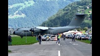 Incredible reverse exercise Airbus A400M Luftwaffe near car park  Zigermeet Airshow [upl. by Troth133]