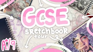 GCSE art sketchbook tour ☆ GRADE 9 A [upl. by Armand]