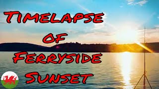 Timelapse of ferryside sunset while fishing [upl. by Harri]