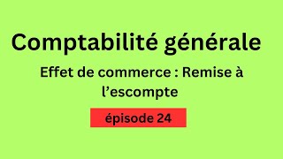 Comptabilité Générale 1  Effets de Commerce  Épisode 24  Remise à lEscompte [upl. by Denver820]