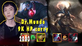 Sally with DrMundo 9k HP 1v9 Carry Lose Game Satisfying [upl. by Linder]