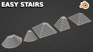 how to create modular stairs in blender easily [upl. by Cirle]