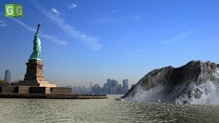 Glaciers in New York City  with Green Screen Template  free use [upl. by Kristina]