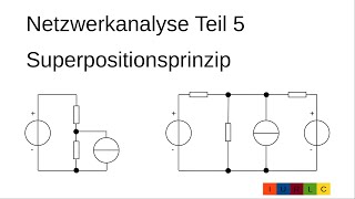 010DE Netzwerkanalyse Teil5  Superpositionsprinzip bzw Überlagerungssatz [upl. by Elleuqram456]