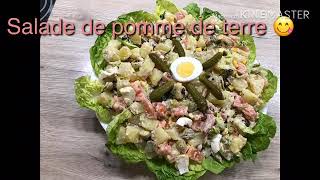 Recette salade de pomme de terre facile سلطة البطاطة سهلة و لديدة [upl. by Dlonyer]