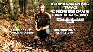 Crossbow Comparison With The Centerpoint Sniper 370 and Centerpoint Tormentor 380 Whisper [upl. by Idnarb]