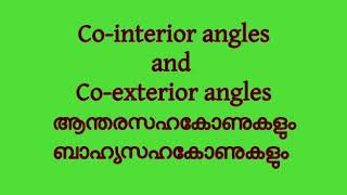 Co  Interior and Co  Exterior Angles [upl. by Coffin]