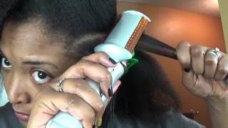 Straightening Natural Hair with an InStyler [upl. by Jannelle]