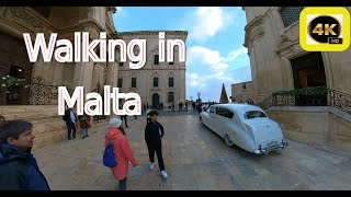 Walking in Malta  Valletta Sliema Mdina  4K [upl. by Namqul264]