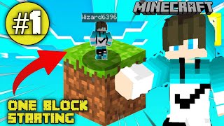 STARTING MINECRAFT ONE BLOCK SERIES 1 [upl. by Faustena681]