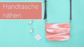 Nähanleitung Einfache Handtasche nähen  Kostenloses Schnittmuster [upl. by Cirda431]