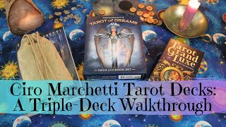 Ciro Marchetti TripleDeck Walkthrough Tarot Grand Luxe Legacy of the Divine amp Tarot of Dreams [upl. by Annaillil562]