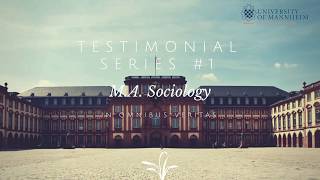 School of Social Sciences  Testimonial MA Sociology [upl. by Olihs]