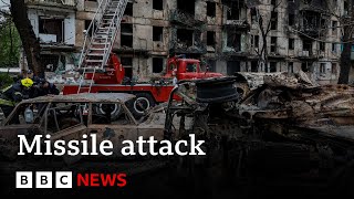 Russia missile strikes hit home city of Ukraines President Zelensky  BBC News [upl. by Eilrac]