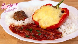 gefüllte Paprika mit Hackfleisch  klassisch zubereitet  schnelles und einfaches Rezept [upl. by Janella]