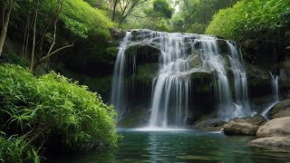 Relaxing River Sound Water sound waterfall 247 for stress relief for sleep and Melatonin Release [upl. by Einimod825]