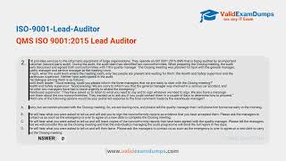 ISO9001LeadAuditor Exam Questions Answers [upl. by Anibla201]