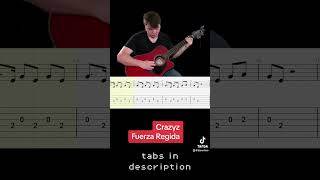 Crazyz requinto cover FUERZAREGIDA shortsvideo tutorial [upl. by Auoz]