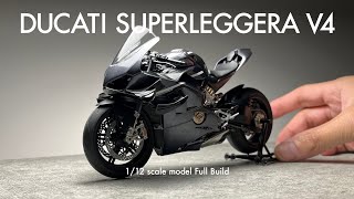 Building Tamiya 112 DUCATI SUPERLEGGERA V4 Scale Model [upl. by Narok]