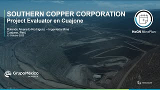 20221013 Project Evaluator en Cuajone Hexagon Regional Mining Forum 2022 [upl. by Legir]