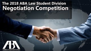 2018 ABA Negotiation Competition [upl. by Arun]