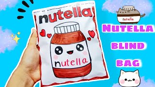 paper diy 😋 NutellaBlind bag paperASMR opening blind bag [upl. by Setiram]