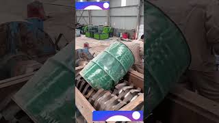 Drum 🛢️🥁 crusher machine shredder facts science shorts viralvideo [upl. by Carrnan]