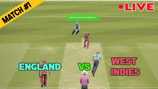 England vs West Indies 1st ODI  ENG vs WI 1st ODI Match Live Score amp Commentary ODI cricket [upl. by Akenit354]