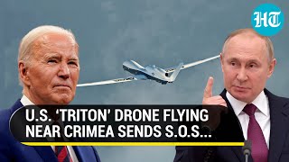 US Drone Flying Near RussianOccupied Crimea Gave ‘Emergency Alert’ Then This Happened  Watch [upl. by Cristine]