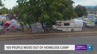 Spokane Homeless Coalition holds meeting at I90 homeless encampment [upl. by Nnair]