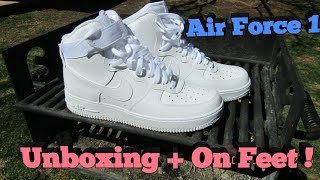 Air Force 1 High Unboxing  On Feet [upl. by Wiley]