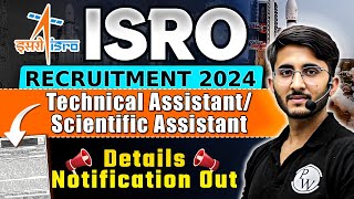 ISRO Recruitment 2024  ISRO ScientificTechnical Assistant Vacancy 2024  Engineers Wallah [upl. by Etram996]