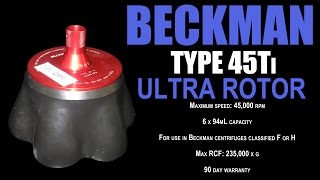 BECKMAN TYPE 45Ti ULTRA ROTOR 1377C [upl. by Reste345]