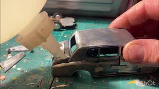 Build video of dinky toys rolls Royce phantom V banger racing car [upl. by Uchish]