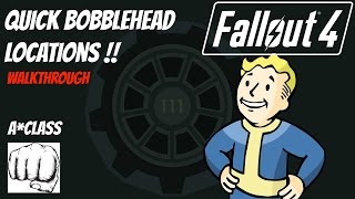 Fallout 4  3 Quick and Easy Bobblehead Locations  Walkthrough  Bonus Fusion Core Location [upl. by Eniksre]