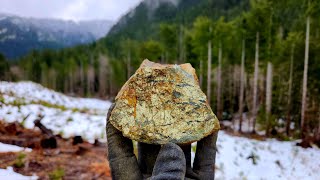 Massive Chalcopyrite Showings Found All Over This Outcrop [upl. by Zerlina]