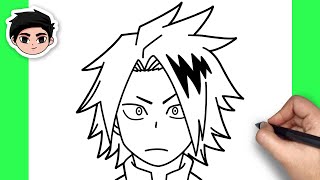 How To Draw Denki Kaminari  My Hero Academia  Easy Step By Step [upl. by Heimlich]